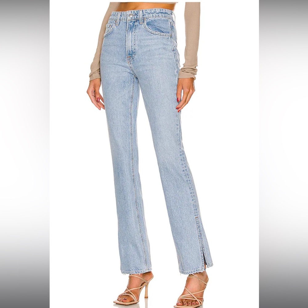 GRLFRND ‘The Harlow’ High Rise Boot Slit Jeans in Hudson Yards